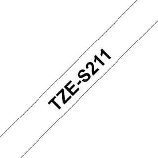 Cinta Negro Sobre Blanco 6mm X 8m Adhesivo Industrial