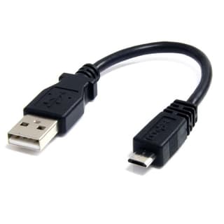 Cable 15cm Adaptador Cargador Microusb B Macho A Usb A Macho  .
