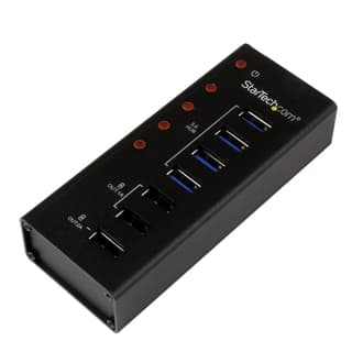 Hub Concentrador Usb 3.0 De 4 Puertos Y 3 De Carga 1a Y 2a