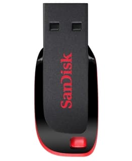 Memoria Sandisk 16gb Usb 2.0 Cruzer Blade Z50 Negro C/rojo