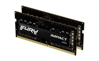 Memoria Ram Kingston Sodimm Ddr4 16gb (2x8gb) 3200mt/s Fury Impact Black Cl20 260pin 1.2v C/difusor De Calor P/laptop (kit 2) (kf432s20ibk2/16)