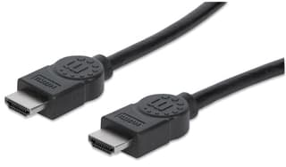 Cable Hdmi 4k Manhattan 323260 De Alta Velocidad Con Canal Ethernet Macho Blindado Color Negro 15
