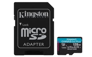 Micro Sd Kingston Technology Canvas Go! Plus Memoria Microsd 128gb R.170mb/s W.90mb/s Cl10 Uhs-i U3 V30 A2