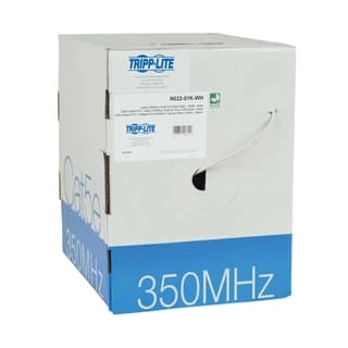 Bobina De Cable Utp Tripp-lite N022-01k-wh Certificable Cat5e 350 Mhz Solid Core (utp) Pvc Ethernet 100% Cobre 305 Metros