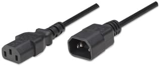 Cable De Corriente Manhattan 301152 Alimentación Monitor Cpu 1.8m Conecta La Mayoría Monitores Fuente Pc Sirve Como Extensión