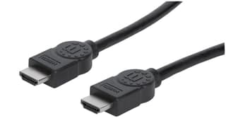 Cable Hdmi 4k Manhattan 323215 De Alta Velocidad Con Canal Ethernet Macho Blindado Negro