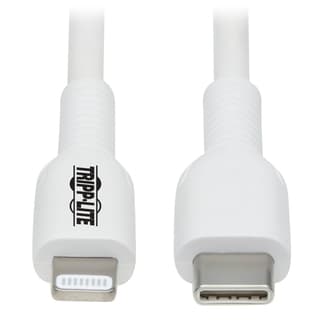 Cable Usb Tripp-lite M102-01m-wh Cable De Sincronización Y Carga Usb C A Lightning (m/m), Certificado Mfi, Blanco, 1 M [3.3 Pies]