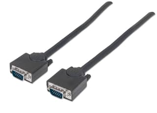 Cable Vga Manhattan 311731 Svga Hd15 Macho A De 1.8m Color Negro Completamente Blindado Para Reducir La Interferencia Emi.