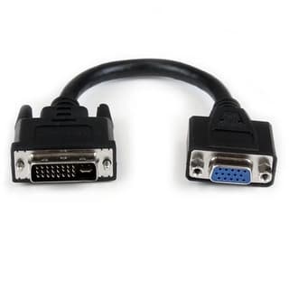 Adaptador Convertidor De 20cm Para Pantalla De Computadora Dvi-i A Vga - Dvi-i Macho - Hd15 Hembra -  Cable Negro - Startech.com Mod. Dvivgamf8in