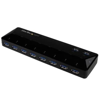 Hub Concentrador Usb 3.0 De 10 Puertos - Hub Con Puertos De Carga Y Sincronización - 2 Puertos De 1.5a - Startech.com Mod. St103008u2c