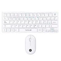 Kits Para Teclado Y Mouse Techzone Young Pop White Combo Inalámbrico Color Blanco 64 Teclas 1200 Dpi Compatibilidad Con Windows Macos