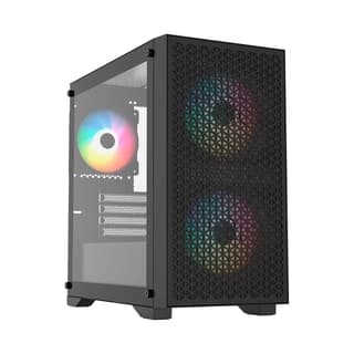 Gabinete Gamer Balam Rush Carbono Aircool 4000A / Mini Torre / Mini Itx, Micro Atx / Paneles Removibles Cristal Templado , Malla / Ventiladores Argb / Soporte Enfriamiento Liquido / Negro / Br-938853