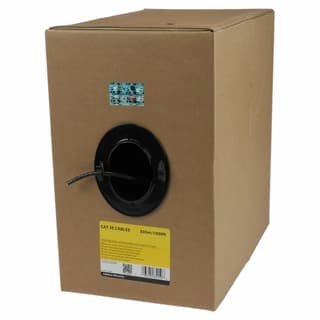 Rollo Bobina 304M Cable Cat5E Utp Red Cmr Negro Bulk Granel .