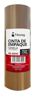 Cinta De Empaque Nextep Ne-604C Canela Uso General 48Mm X 50 Mts Paquete Con Piezas