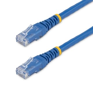 Cable De 0.3M De Red Ethernet Cat6 Utp Rj45 Moldeado Azul .