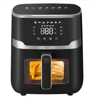 Freidora De Aire Digital Con Ventana / Mirati Home Con Capacidad De 5 Litros 1350W, 8 Modos Preestablecidos, Temperatura De 80C-200C