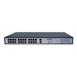 Switches Provision-Isr Oes-24300C+2G Switch-Poe Puertos Uplink Giga-Cobre/Fibra 300W Total Hasta 250Mts Fuente Poder Interna.
