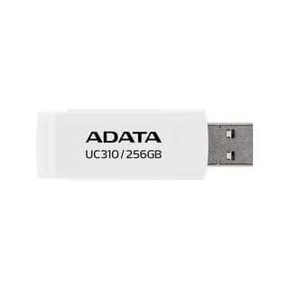 Memorias Usb Adata Uc310 De 256Gb Ur310 3.2 Gen (Retro Compatible 3.0 Y 2.0) Diseño Material Reciclado Sin Tapa. Blanco. Uc310-256G-Rwh