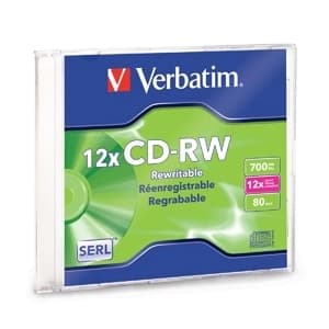 Disco Compacto Verbatim Cd-Rw 12X 80Min 700Mb Slim Case Vb95161