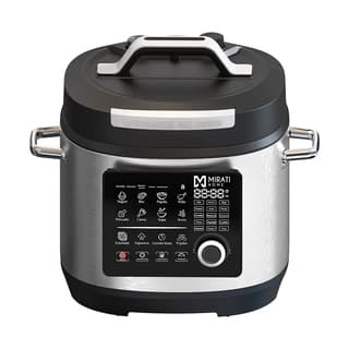 Olla De Presión Eléctrica Multifuncional Mirati Home De 6L 1000W De Acero Inoxidable Panel Digital Multiusos Cocción Lenta O Rápida 10 Funciones Prestablecidos Con Protección De Seguridad