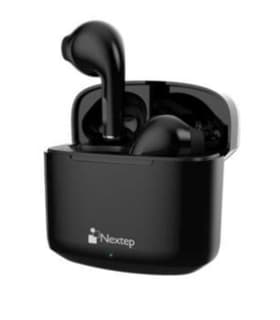 Audífonos Nextep Ne-428N Buds Bluetooth Control Táctil Hasta 20 Horas Color Negro Tipo Universal Alcance De 10 Metros Waterproof Ipx4