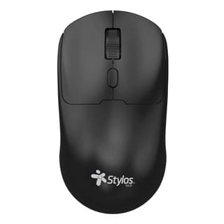 Mouse Stylos Stpmoi7B Inalámbrico Recargable 1600 Dpi 3 Niveles 4 Botones Conexión Usb Nano 2.4Ghz Negro
