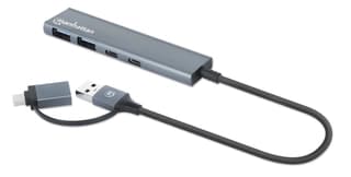 Hub Usb A C V3.2 2 Ptos A 2P Tos C 5Gbps