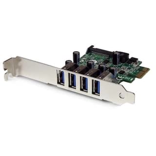 Tarjeta Adaptador Pci Express Pci-e Usb 3.0 Con Uasp De 4 Puertos Y Alimentación Sata - Controlador Superspeed - 4x Usb A - Startech.com Mod. Pexusb3s4v