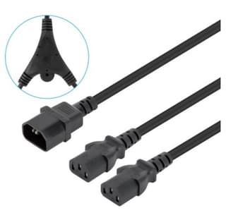 Cable De Alimentacin Divisor En Y Un Conector 1Xc14 A 2Xc131.