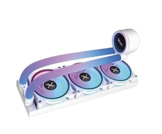 Ventilador Xzeal Xzco414W Enfriamiento Liquido 360Mm Redondo Xz414 Para Cpu Fan X120Mm Mangueras Argb Pines + Pwm Seguro Intel/Amd Blanco