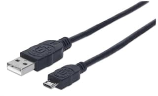 Cable Usb Manhattan 325677 Para Dispositivos Micro-B De Alta Velocidad 2.0 Macho/ 480 Mbps 0.5 Negro