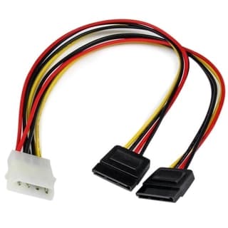 Adaptador Cable Divisor De Poder Lp4 En Y Molex 4 Pines A Sata - 2x Hembra Sata Y 1x Macho Lp4 - Splitter - Startech.com Mod. Pyo2lp4sata