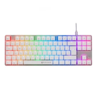 Teclados Gaming Naceb Na-0971 Mecanico Tkl Gamer Low Profile Rgb 80% K1009 87 Teclas Full Blancas
