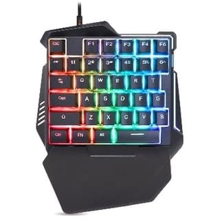 Teclado Gamer One Hand Brobotix 567892 Usb Negro Rgb