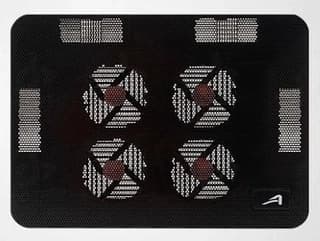 Base Enfriadora Acteck Ac-916561 Bases 17 Pulgadas Alámbrico Usb 4 Vent Negro Ictus Be450