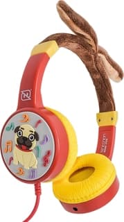Audifonos Necnon Nbhk-Pug On-Ear Alambricos Kids Volumen Seguro 95Db 3.5 Mml Salida Audio 3.5Mml Hipoalargenico No Toxico Rojo