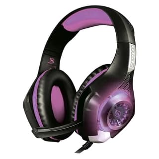 Auriculares Necnon Nbhg-Viper Headset Gaming Over-Ear Led Alambrico Diadema Flexible Microfono 3.5Mm Usb Pc Consolas Celular Inc Adaptador Megabass Fucsia