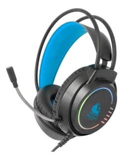 Audifonos Gaming Necnon Nbhg-Kimera Headset Over-Ear Rgb Alambrico 3.5Mm Usb Pc Consolas Celular Microfono Flexible Inc Adaptador Azul