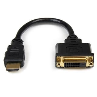 Adaptador De 20cm Hdmi® A Dvi - Dvi-d Hembra - Hdmi Macho - Cable Convertidor De Video - Negro - Startech.com Mod. Hddvimf8in