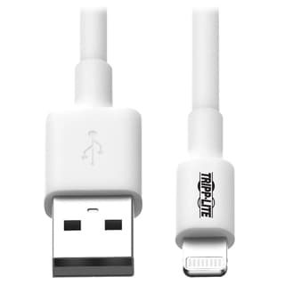 Cable Usb Tripp-Lite M100-006-Wh Cable De Sincronización Y Carga Usb A A Lightning, Certificado Mfi - Blanco, M/M, Usb 2.0, 1.83 M [6 Pies](Hasta 480 Mbps).Enchapado En Oro.