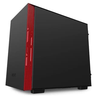 Gabinete Nzxt H210 Con Ventana, Mini-Tower, Mini-Itx, Usb 3.0, Sin Fuente, Negro/Rojo