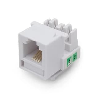 Jack Brobotix Cat 3 Rj11 Blanco Telefonico, Blanco