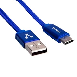 Cable Usb Tipo Vorago 1 Mt Carga Rapida Macho/Macho Azul