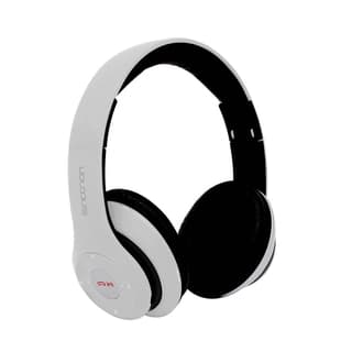 Audífonos Necnon Nbh-01 R Audifonos Over-Ear Bluetooth Sonido Hi-Fi 3.5Mm Radio Fm Micro Sd 3.5Mml Manos Libres Rubberized Blanco