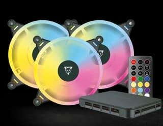 Paquete De 3 Ventiladores De 120Mm Argb Con Hub Controlador Para Los Ventiladores O Controlado Por Software De 3Ros Y Control Remoto Para Manipular El Rgb Ocelot Gaming