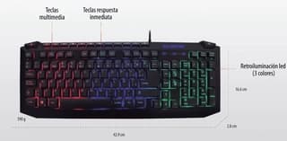 Teclado Gaming Balack Balam Rush Iluminación Br-929622 Usb Negro