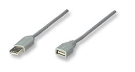 Cable Usb 1.1 Manhattan 165211 De Extensión A Macho/ Hembra 1.8 Gris