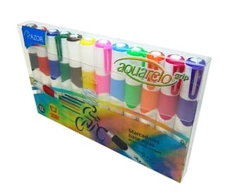 Marcador Acuarelo Grip Azor 20012 Paq C/12