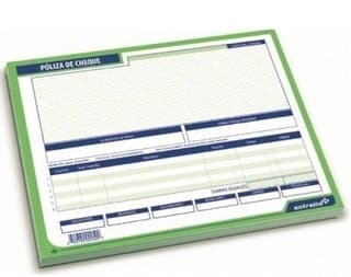 Block Pol. Cheque 1/2 T/C 25J 50 Hojas Estrella 0250 Póliza De Tamaño Carta Juegos