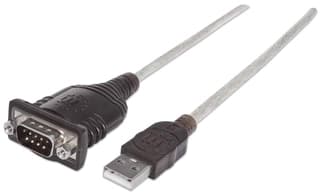 Convertidor De Usb A Serial Manhattan 205153 045 Transparente Rs-232 2.0 Macho/Macho